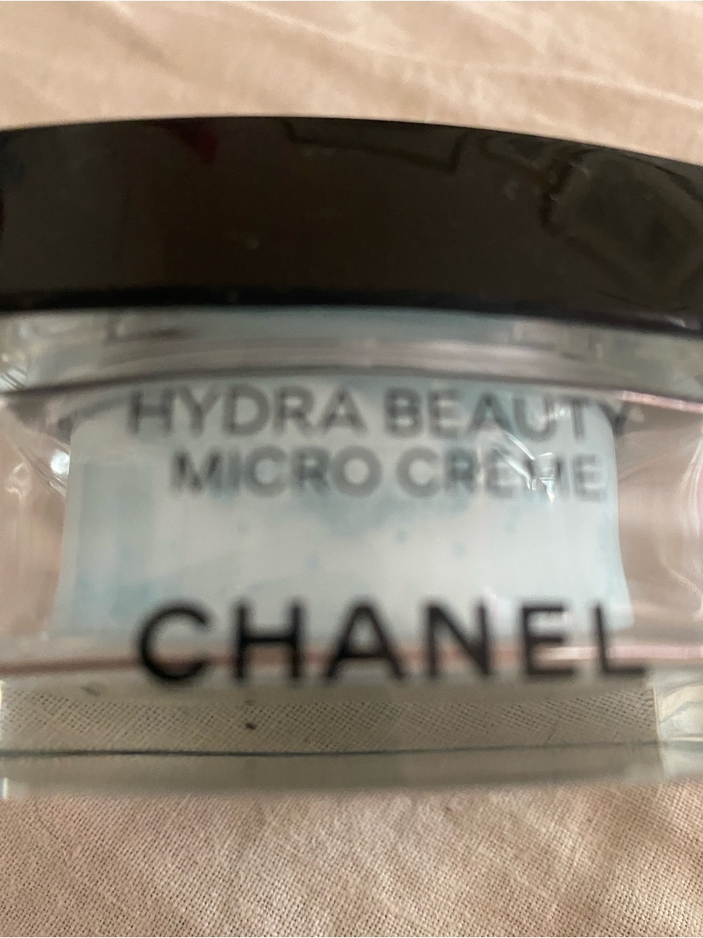 CHANEL Black Compact with White CC Emblem